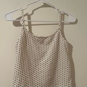 brandy melville cream hearts tank